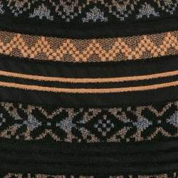 M Missoni Black Stripe Patterned Knit Midi Skirt M