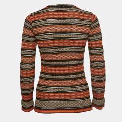 M Missoni Multicolor Texture Knit Long Sleeve Jumper L