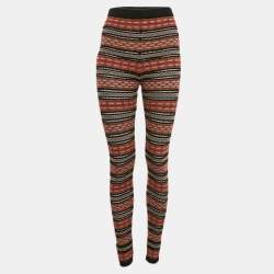 M Missoni Multicolor Stripe Patterned Knit Leggings S