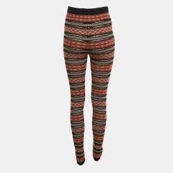 M Missoni Multicolor Stripe Patterned Knit Leggings S