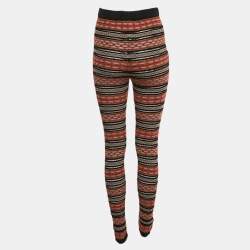M Missoni Multicolor Stripe Patterned Knit Leggings M