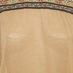 Pre Owned M Missoni Brown Wool Knit Long Sleeve Top S