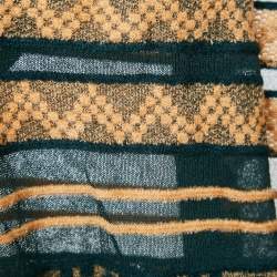 M Missoni Green Stripe Patterned Knit Open Front Cardigan S