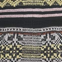 M Missoni Multicolor Patterned Lurex Knit V-Neck Sleeveless Dress S
