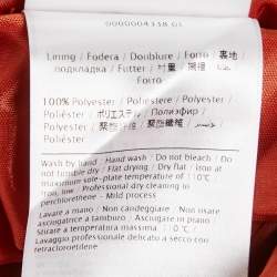 M Missoni Orange Lurex Knit Pleated Maxi Skirt S