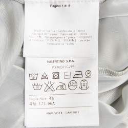 Pre Owned فسـتان أ م ميسوني تريكو لوريكس بألوان فاتحة زرقاء نمطية بلا أكمام مع كشكش مقاس كبير (لارج)