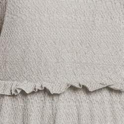 Pre Owned فسـتان أ م ميسوني تريكو لوريكس بألوان فاتحة زرقاء نمطية بلا أكمام مع كشكش مقاس كبير (لارج)