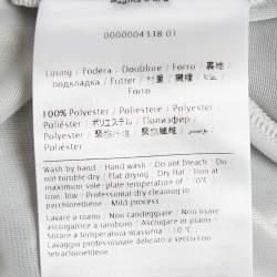 Pre Owned M Missoni Light Blue Patterned Lurex Knit Ruffled Sleeveless Dress L