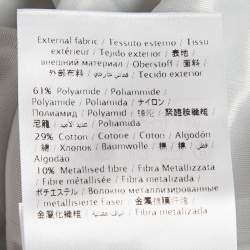 Pre Owned M Missoni Light Blue Patterned Lurex Knit Ruffled Sleeveless Dress L