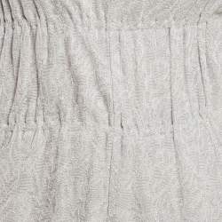M Missoni Light Grey Patterned Lurex Knit Sleeveless Jumpsuit M