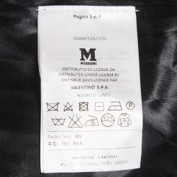 مملوكة مسبقًا فستان رقبة V بلا أكمام إم ميزوني تريكو متعدد الألوان نمط حرير لوريكس مقاس صغير - سمول