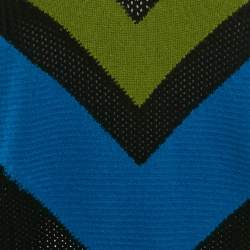 M Missoni Multicolor Wool Blend Intarsia Knit Sweater S