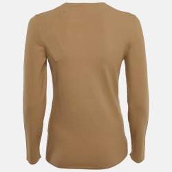 M Missoni Brown Knit Long Sleeve Round Neck Top L