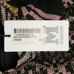 M Missoni Multicolor Patterned Lurex Knit Sleeveless Short Dress L