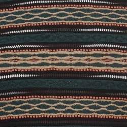 Pre Owned M Missoni Green/Multicolor Patterned Knit Long Sleeve Top M