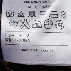 Pre Owned M Missoni Green/Multicolor Patterned Knit Long Sleeve Top M