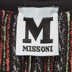 M Missoni Green/Orange Alga and Bubble Pattern Knit A-Line Mini Dress L