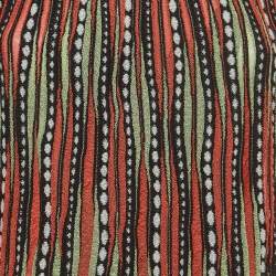 M Missoni Green/Orange Alga and Bubble Pattern Knit A-Line Mini Dress L