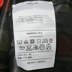 Pre Owned M Missoni Green/Orange Alga and Bubble Pattern Knit Sleeveless Midi Dress M