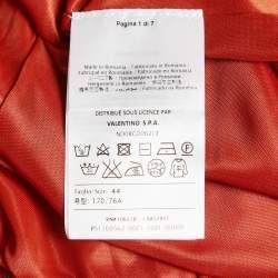 M Missoni Orange Patterned Knit Maxi Skirt M