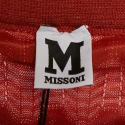M Missoni Orange Patterned Knit Maxi Skirt M
