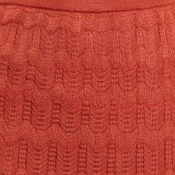 M Missoni Orange Patterned Knit Maxi Skirt M