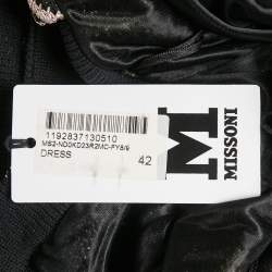 Pre Owned M Missoni Metallic Lurex Knit V-Neck Sleeveless Midi Dress M