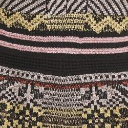 Pre Owned M Missoni Metallic Lurex Knit V-Neck Sleeveless Midi Dress M