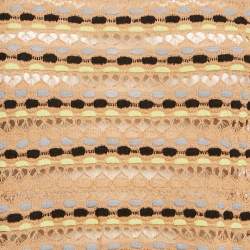 M Missoni Beige/Multicolor Pattern Knit Long Sleeve Top M