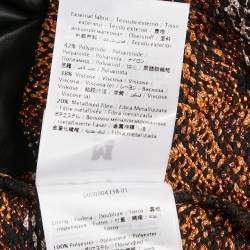 M Missoni Metallic Patterned Lurex Knit V-Neck Sleeveless Midi Dress L