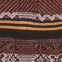 M Missoni Metallic Patterned Lurex Knit V-Neck Sleeveless Midi Dress L