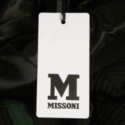 Pre Owned M Missoni Black Patterned Knit Skirt S