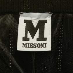Pre Owned M Missoni Black Patterned Knit Skirt S
