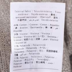 Pre Owned M Missoni Metallic Grey Lurex Knit Long Sleeve Pleated Tops M