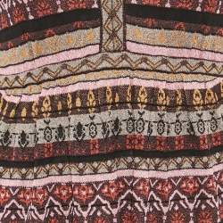 Pre Owned M Missoni Black/Purple Stripe Lurex Knit Sleeveless Maxi Dress M