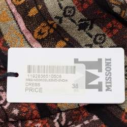 Pre Owned M Missoni Black/Purple Stripe Lurex Knit Sleeveless Maxi Dress S