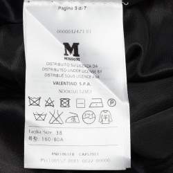 Pre Owned M Missoni Black/Purple Stripe Lurex Knit Sleeveless Maxi Dress S