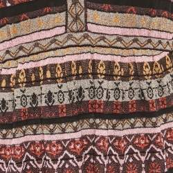 Pre Owned M Missoni Black/Purple Stripe Lurex Knit Sleeveless Maxi Dress S