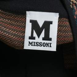 Pre Owned M Missoni Multicolor Patterned Knit Cardigan M