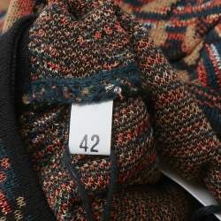 Pre Owned M Missoni Multicolor Patterned Knit Cardigan M