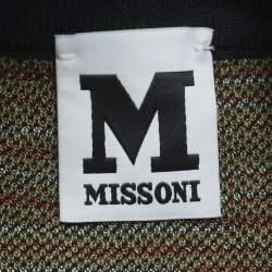 Pre Owned M Missoni Multicolor Patterned Knit Cardigan M