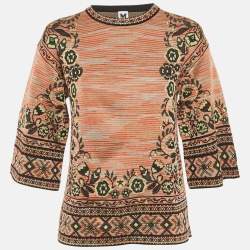 Pre Owned M Missoni Multicolor Patterned Knit Top M