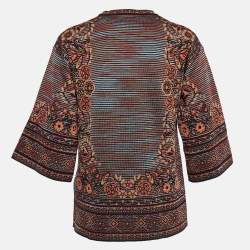 Pre Owned M Missoni Multicolor Patterned Knit Top M