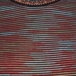 Pre Owned M Missoni Multicolor Patterned Knit Top L