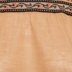 Pre Owned M Missoni Beige Knit Full Sleeve Top S
