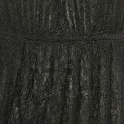 Pre Owned M Missoni Black Lurex Knit Sleeveless Tunic Top M