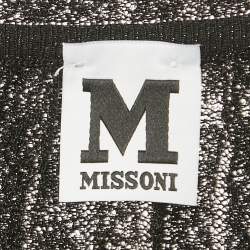 Pre Owned M Missoni Black Lurex Knit Sleeveless Tunic Top M