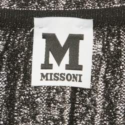Pre Owned M Missoni Black Lurex Knit Sleeveless Tunic Top M