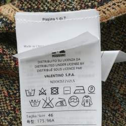 Pre Owned M Missoni Multicolor Floral Knit Midi Dress L