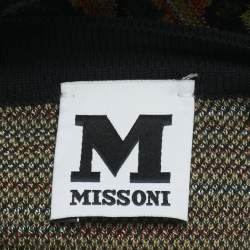 Pre Owned M Missoni Multicolor Floral Knit Midi Dress L